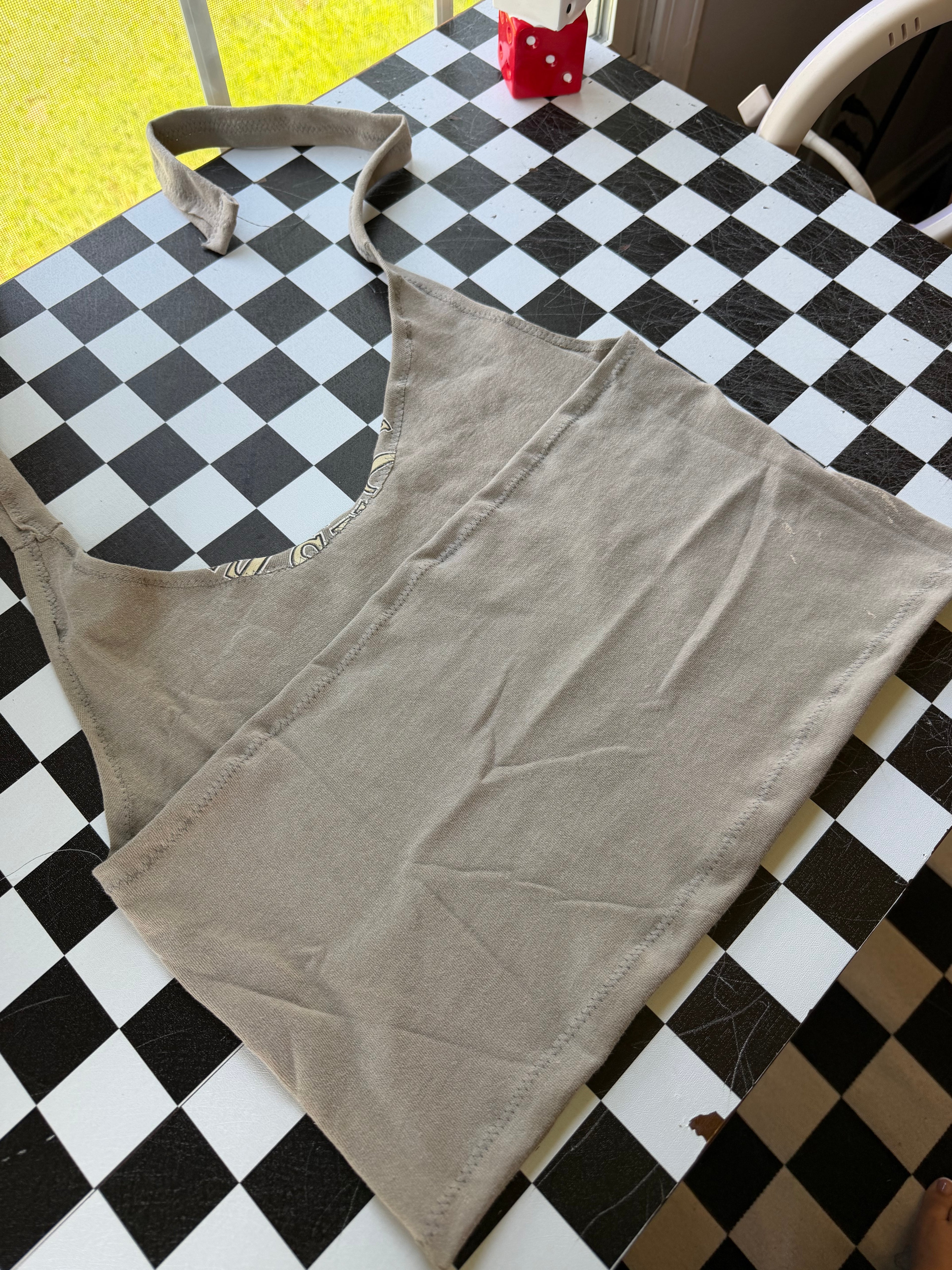 Grey hd halter top