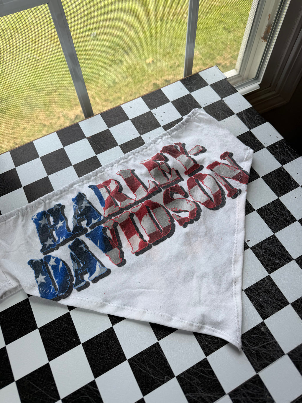 red white and blue strapless top