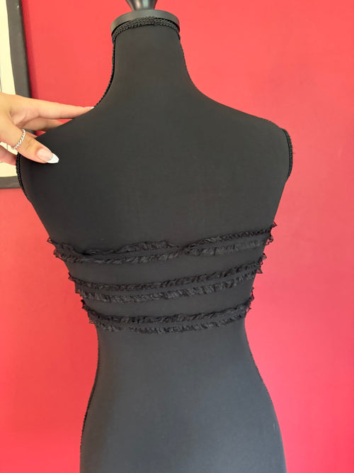 Black hd backless top